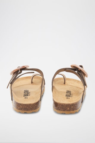 Sandales en nubuck - Marron clair