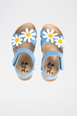 Sandali in vernice - Azzurro