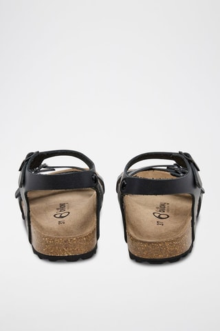 Sandali in pelle - Nero