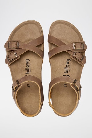 Sandali in pelle - Marrone