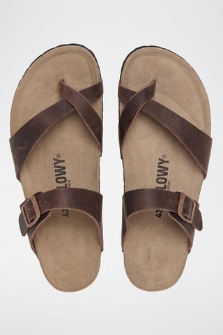 Sandali in pelle - Marrone