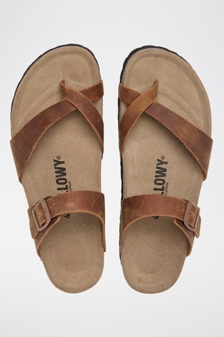 Sandali in pelle - Marrone