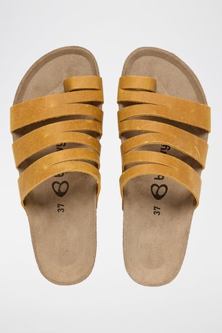 Sandales en cuir - Jaune