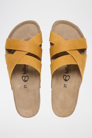 Mules em couro - Amarelo