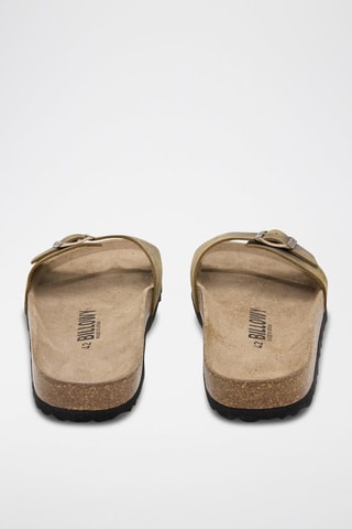 Ciabatte in pelle - Kaki