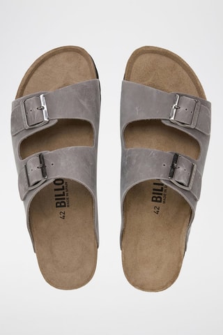 Ciabatte in pelle - Grigio