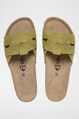 Mules em couro - Verde