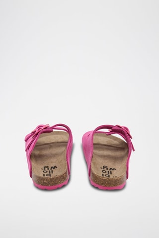 Ciabatte in pelle - Fucsia