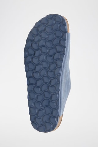 Mules en cuir - Bleu