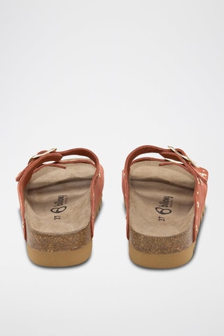 Mules com plataforma de nobuck - Laranja