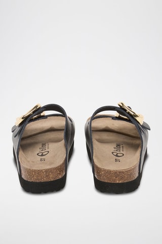 Mules em couro - Preto