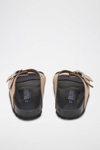 Mules en nubuck - Marron