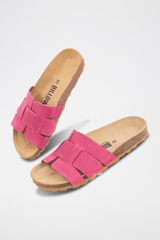 Mules en nubuck - Fuchsia