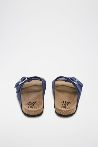 Mules em nobuck - Azul