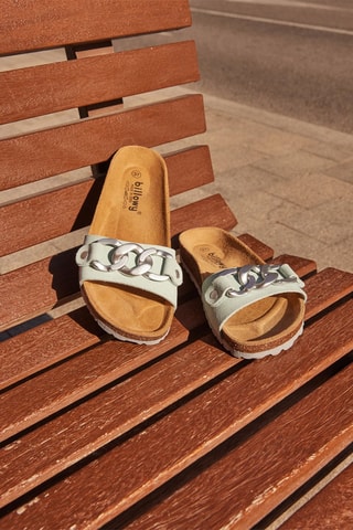 Mules en nubuck Rosso - Bleu