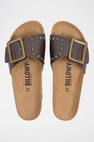 Mules en cuir - Marron 