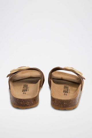 Mules en cuir - Marron clair