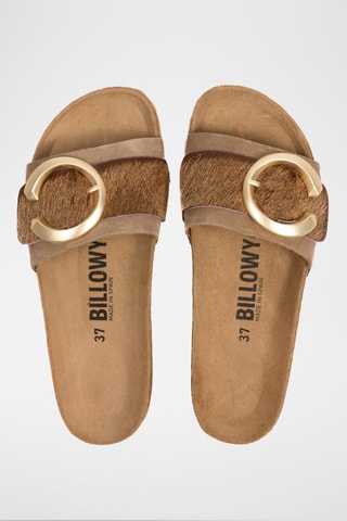 Mules en cuir - Marron clair