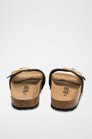 Mules en cuir - Noir