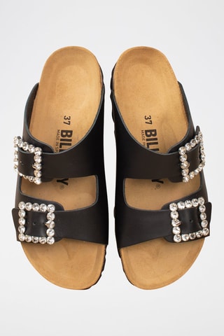 Mules en cuir Rosso - Noir