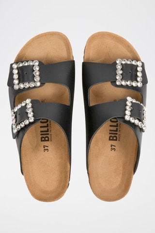 Mules en cuir Rosso - Noir