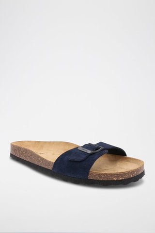 Ciabatte in pelle scamosciata Rosso - 
Blu