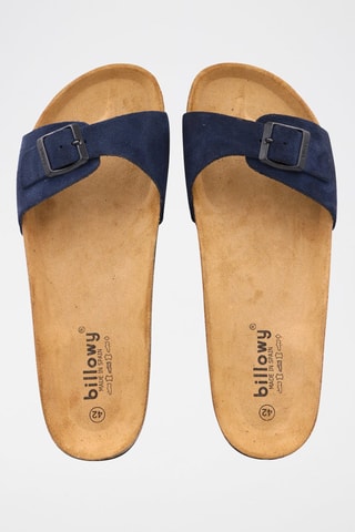 Ciabatte in pelle scamosciata Rosso - 
Blu