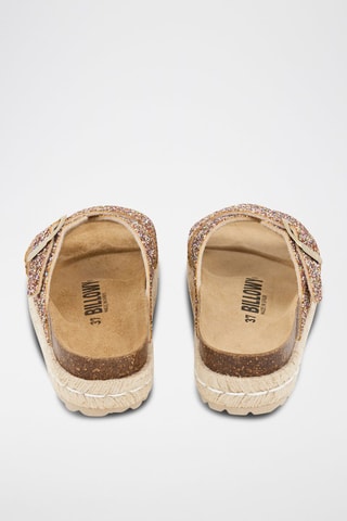 Mules com plataforma - Dourado