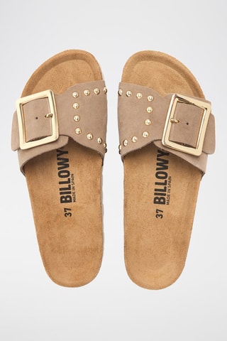 Mules en nubuck - Marron