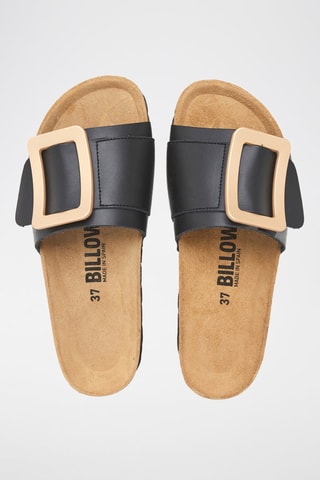 Mules em couro - Preto