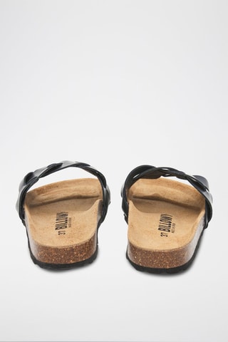 Mules em couro - Preto 