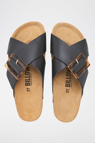 Mules em couro - Preto