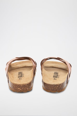 Mules em couro - Camel