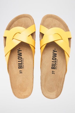 Mules em couro - Amarelo