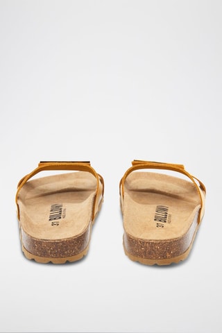 Mules em couro - Amarelo