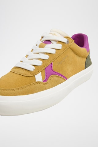 Baskets en cuir - Moutarde