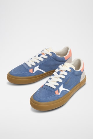 Baskets en nubuck - Bleu