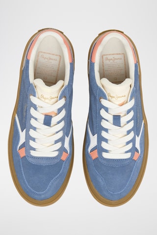 Baskets en nubuck - Bleu