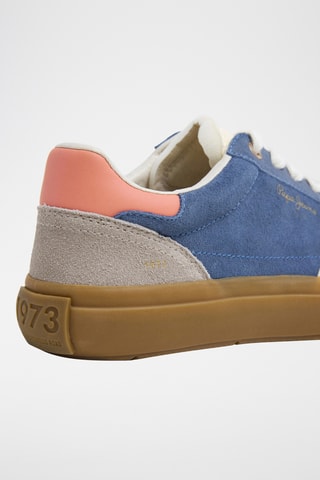 Baskets en nubuck - Bleu