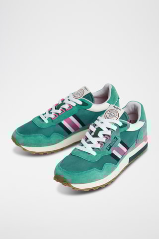 Baskets en nubuck - Vert