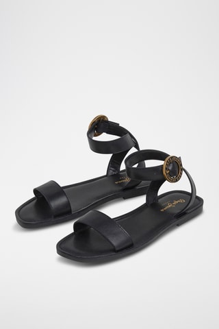 Sandales en cuir - Noir