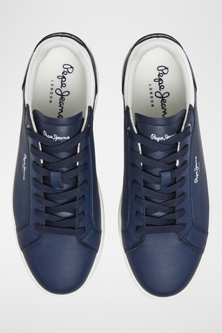 Baskets en cuir - Bleu