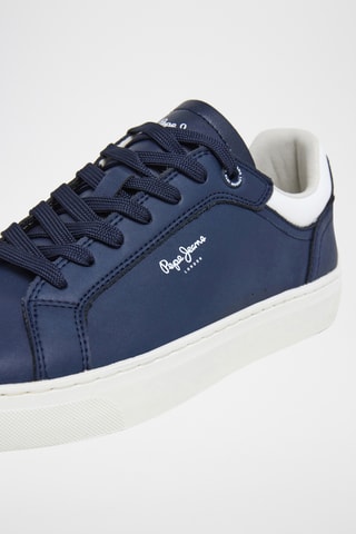 Baskets en cuir - Bleu