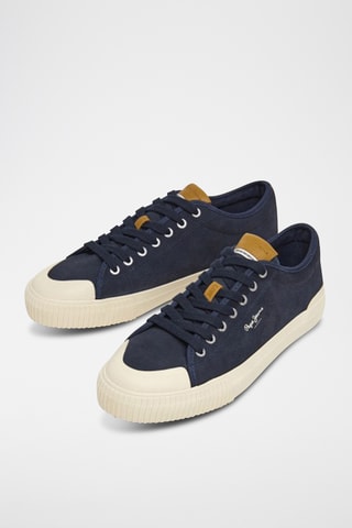 Baskets en cuir - Bleu