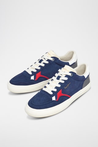 Baskets en cuir - Bleu