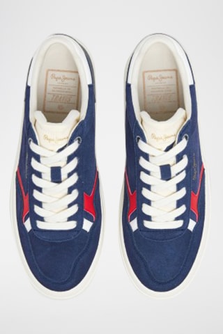 Baskets en cuir - Bleu