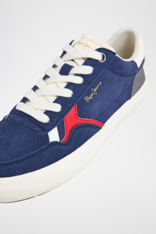 Baskets en cuir - Bleu