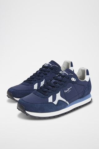 Baskets en nubuck - Bleu