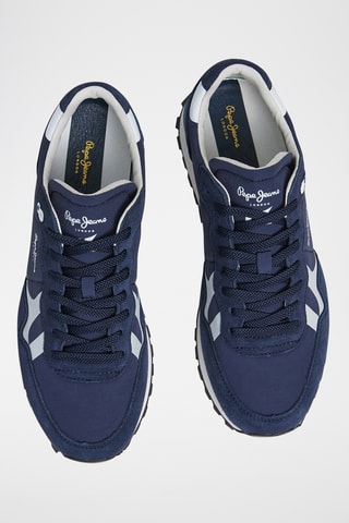 Baskets en nubuck - Bleu