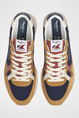 Baskets en cuir - Bleu marine